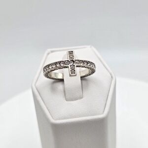 BRIGHTON Starry Night Ring SWAROVSKI Crystal Embellished Silver Plate Size 7.25‎